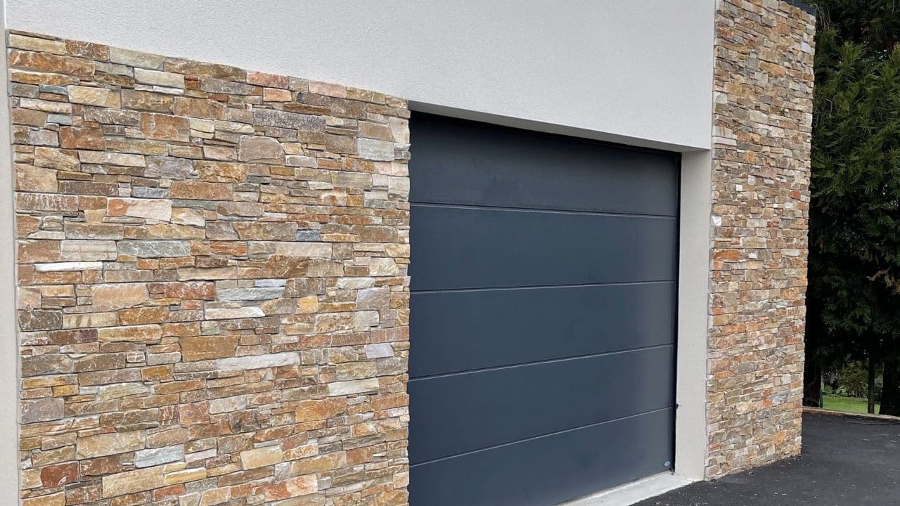 Pierre De Parement Exterieur Gris Anthracite Plaquette Parement Extérieur Granit - HESTIA Pierre & Bois